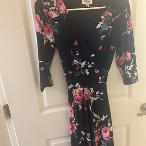Floral Unique Vintage Wrap Dress